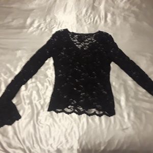Black lace shirt.